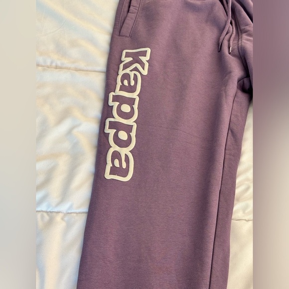 Kappa Logo Avo Hoodie Sweatshirt Purple Beige/joggers - Picture 5 of 11